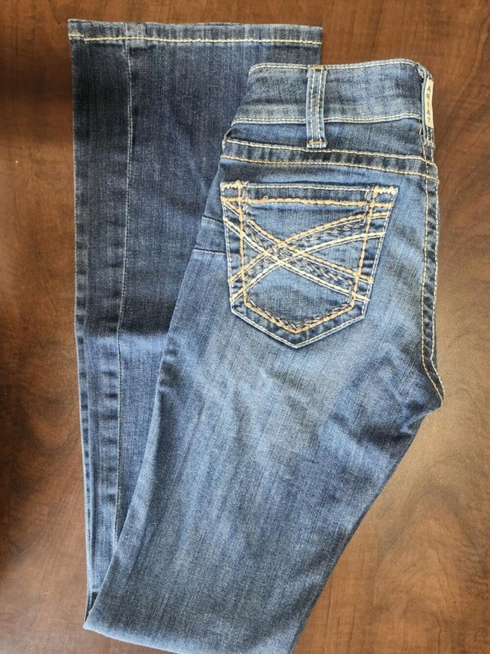 27XL Ariat R.E.A.L. Mid Rise Stretch Entwined Festival Boot Cut Jean - Picture 2 of 4